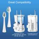 Replacement Toothbrush Heads for Waterpik Complete Care 5.0/9.0, and Compatible with AquaSonic Duo and Home Dental Center Electric Toothbruh, 10 Count(Pack of 1), White