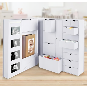 White Baby Keepsake Box - Baby Memory Box - Baby Boy or Girl, White  White Baby Keepsake Box - Baby Memory Box - Baby Boy or Girl, White