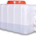 Large Plastic Water Storage Tanks Emergency Water Storage 50L/80L/110L/200L Camping & Hiking Water Storage Water Container Multifunctional Water Tank(Size:200L/53gallon)
