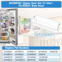 UPGRADED 241505301 241505300 Refrigerator Door Shelf Bin Compatible with Frigidaire Door Shelf Replacement FGSC2335TFB FFSC2323TSA FGSC2335TF0 FGHC2331PFAA FFSC2323TS0 LGHK2336TF6 FFSC2323TS8 Shelves