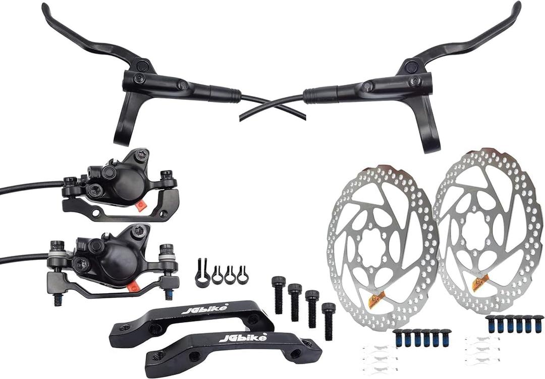 JGbike Shimano MT200 MTB Hydraulic Disc Brake Set for Mountain Bike Bicycle MTB XC Trail, e-Bike, Fat Bike, The Best Upgrade kit for Mechanical Disc Brake