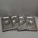 HECMAC 6-Pack 1/4 Size Slotted Hotel Pan Cover, Stainless Steel Solid Steam Table Catering Food Pan Lid with Handle