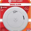 Slim Smoke Alarm, Battery Powered by First Alert, EXP: 10 Years After Installation