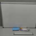 Double-Sided Magnetic Whiteboard, 24" x 18" Dry Erase Board Aluminum Frame for Wall, White Board Marker Board for Kitchen, Memo, School, Home, Office