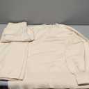 Pink Queen Women's 2 Piece Outfits Sweater Sets Knit Pullover Tops And Wide Leg Pants Loose Tracksuit Lounge Set (Beige) M