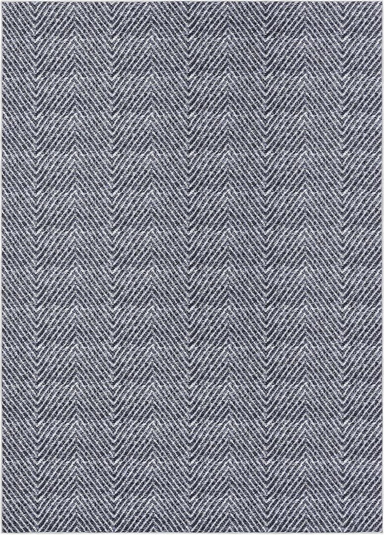 Printed Area Rug with Realistic Braided Texture  Machine Washable, Non-Slip Indoor Carpet for Living Room, Bedroom & Durable Home Decor (8' x 10' (Rectangular), Blue)