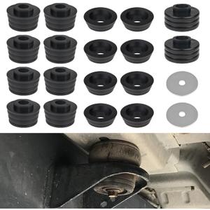 Body and Cab Mount Bushing Kit Compatible with F250 F350 2WD/4WD 1999-2018 Polyurethane Body Cab Mounts Bushings Washers Replace: KF04050BK.