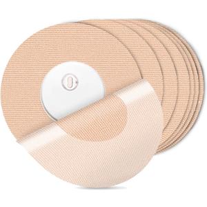 25Pack Freestyle Bandage for Libre 3 Sensor Covers Waterproof 14 Days Overpatch Tape CGM Adhesive Patches Without Hole, Beige