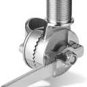 Marine VHF Antenna Mounts, Rail Mount Adjustable Antenna Base, Ratchet Mount, for 7/8 to 1 inch (22-25.4mm) Rail, 316 Stainless Steel, with Mounting Wrench