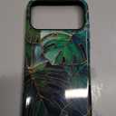 CARLOCA Case for iPhone 17 Pro Max,Stained Glass Style Monstera Leafs Design Hybrid Dual Protection Soft TPU Hard PC Shockproof Anti Scratch Men & Women Stylish Protective Phone Case