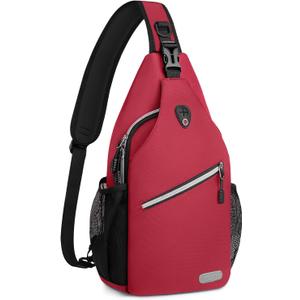 MOSISO Small Sling Bag for Women Men, Casual Crossbody Shoulder Bag, Sling Backpack Chest Daypack for Travel Hiking