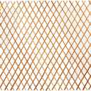 Backyard X-Scapes Expandable Peeled Carbonized Willow Wood Trellis for Climbing Plants Lattice Panel Fence Support 36 in H x 72 in L
