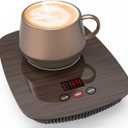 Mug Warmer,Coffee Warmer for Desk,Electric Cup Warmer with Three Temperature Settings,Coffee hot Plate for Cocoa Tea Milk with Auto Shut Off After 4H Feature (Wood Color/Without Mug)