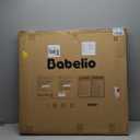 Babelio 31.5-55" No Bottom Bar Baby Gate Extra Wide, 2-in-1 Auto Close Dog Gate for The House, Stairs and Doorways, with Large Walk Thru Door, White