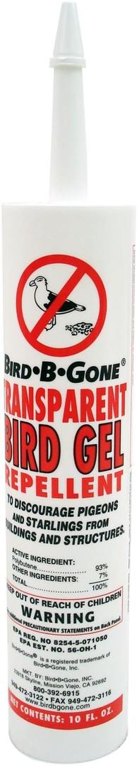 Bird B Gone - Transparent Bird Gel - Pigeon Deterrent for Balcony, Bird Deterrents for Outside, Bird Repellent Devices Outdoor