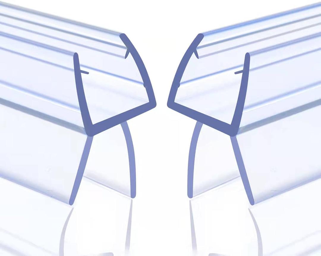 Frameless Shower Door Bottom Seal 2-Pack Think 1/4"(6mm) Long 36''(914mm) Shower Door Sweep to Create a Water Barrier Shower Door Seal Strip Design to Stop Leaks