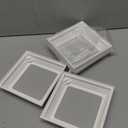 4 Packs 4 Inch Vinyl Post Skirt/England Style Fence Post Cups White PVC Post Column Wraps Porch Two Piece England Base Trim Ring Railing for Wood Vinyl Post, Stair Rails, Fence Deck Stairs Rails (4)