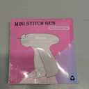 Quick Clothing Fixer, Mini Stitch Gun for Clothes, Mini Tagging Gun, Hemming Sewing Tool Kit with 6 Needles,500 Black & 500 White 5mm Mini Fasteners (Pink)