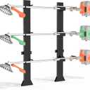 3 Place Weed Eater Rack for Trailer,Trimmer Racks for Open Trailers,Weedeater Rack Holder for Landscape Trailer Truck Lawn Equipment Accessories w/Lock