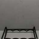 Amazon Basics Tabletop Stackable 4-Bottle Metal Wine Rack, 3.74"D x 15.75"W x 7.87"H, Black