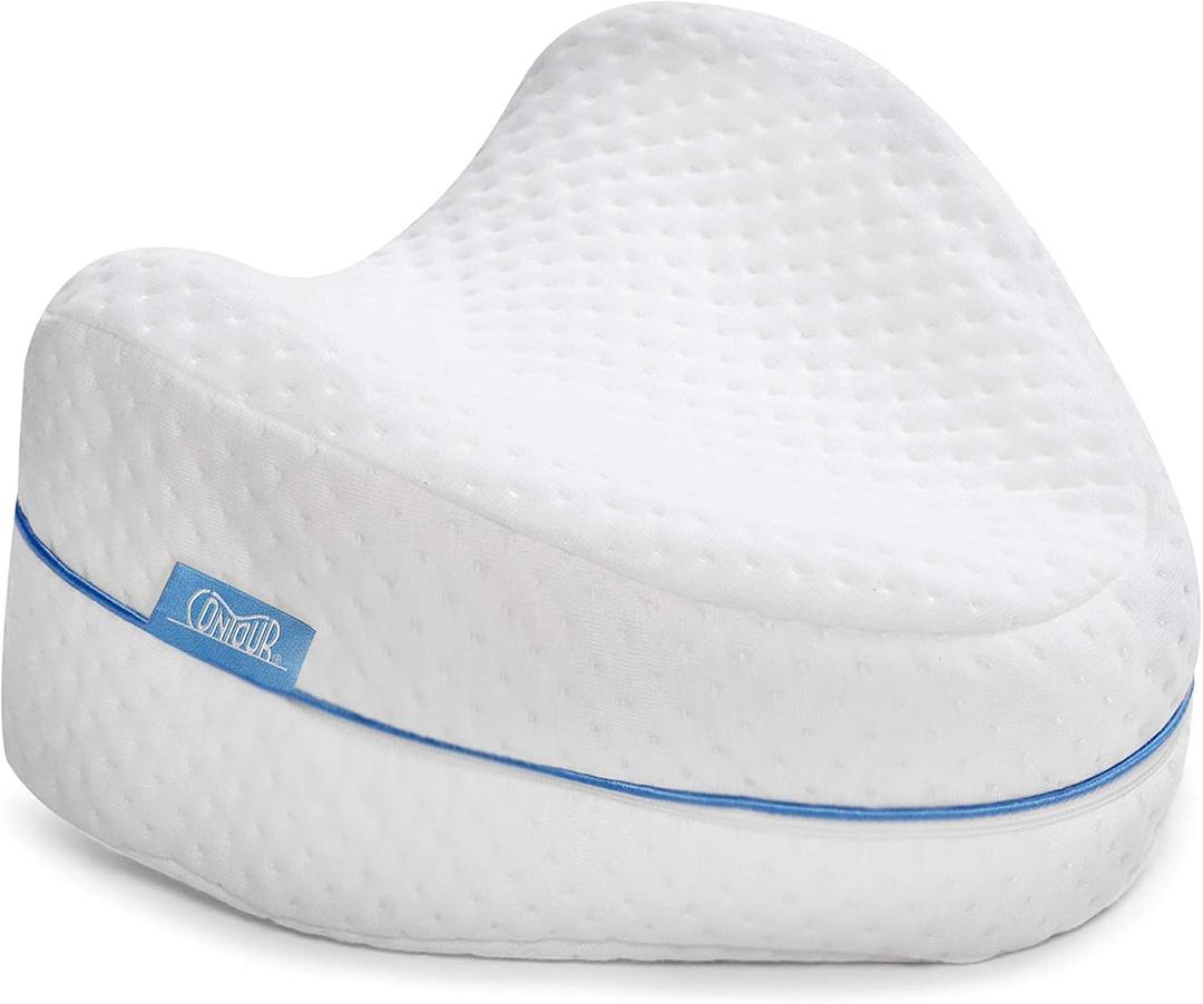 Contour Legacy Leg & Knee Foam Support Pillow for Side Sleepers Soothing Relief for Back, HIPS, Knees, Joints, Nerves & Muscles (1 Pack, Original)