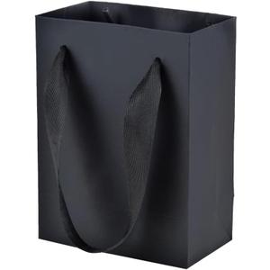 Aosric 30 Pack 4.5x2.5x6 Black Gift Bags  Small Sturdy & Reusable Premium Gift Bags for Jewelry, Candles, Candy, Cosmetics, Boutique Gift, Party Favors, Weddings, Birthdays, Christmas and Holidays