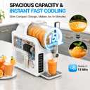 Slushie Machine for Home,No Ice Needed Slushy Machine & Frozen Drink Machine,6 Presets,Real-Time Temp Display,Auto-Clean Slushy Maker Machine for Margaritas,Frappes, Milkshakes,Party Size (White)