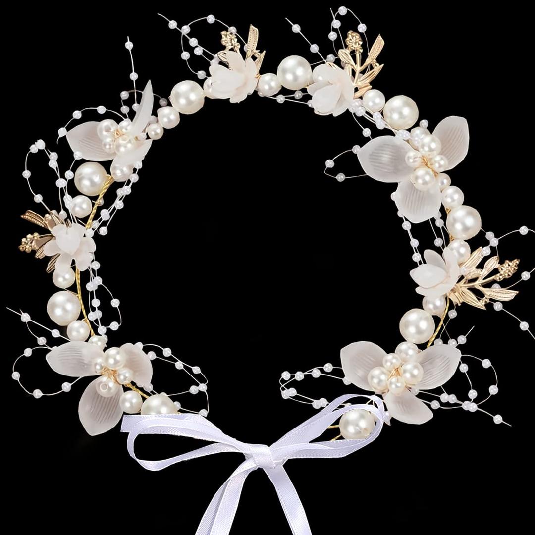 Flower Girl Headpiece Hair Accessories for Wedding, First Communion (F4)