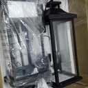 2-Pack Dusk to Dawn Large Outdoor Wall Lights 17 Inch, Exterior Light Fixtures Porch Lights Tempered Clear Glass, IP65 Waterproof Anti-Rust Outside Wall Sconces Matte Black Wall Lanterns