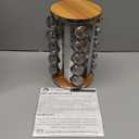 Revolving Spice Rack Set with 20 Spice Jars, Kitchen Spice Tower Organizer for Countertop or Cabinet -- Carousel Storage Includes 386 Spice Labels -- Desktop Rotating Seasoning Organizer (Wood)