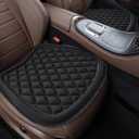 2 x 2Pcs Universal Seat Cushion, Comfortable Large Seat CoverNon-Slip Breathable Unique Back Rest Black (Black)