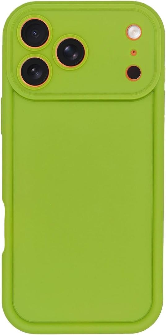 Puxicu Slim Case for iPhone 17 Pro Max, Enhanced Camera Protection, Shockproof Skin-Friendly Touch Soft Case Cover for iPhone 17 Pro Max Phone 6.9 inch, Avocado Green