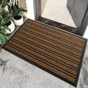 BEHERO Door Mat Outdoor Entrance, Extra Durable Front Door Mat Outside, Heavy Duty Welcome Mat for Outside Entry, Back Door Mats Non Slip, Waterproof All-Season Doormats, 36x24 Inch, Beige Brown