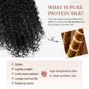 Clip in Hair Extensions, FLUFYMOOZ 4PC 100 Pure Protein Silk Hair Extensions Long Soft Natural Hairpiece 20 Inch Curly Hair Extension for Women (Black)
