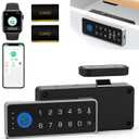 Smart Cabinet Lock with Fingerprint and Passcode eLinkSmart RFID NFC Child Safety Lock with APP Perfect for Liquor File Drawer Locker Cupboard Closets No Drilling Fix All Thickness Horizontal