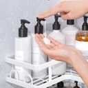3 Pack Corner Shower Caddy Organizer, Rustproof Corner Shower Shelves, No Drilling Bathroom Corner Shelf with Hooks and Toothpaste Holder