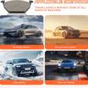 Disc Brake Pad Set Blue Semi-Metallic With Hardware HZ768 Compatible With Select Volkswagen Beetle, Golf, Golf City, Jetta, Jetta City; FRONT