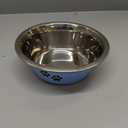 Stainless Steel Dog Bowls, Nonslip Rubber Bottom No Spill Proof Skid Metal Insulated Dog Bowls for Large Medium Small Breed Dogs (Blue, 3.6 Cups/29 OZ)