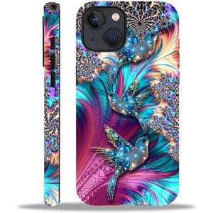for iPhone 14 Plus Case with 2-in-1 Glossy All Inclusive Anti Fall Doublelayer Protection Soft TPU+PC Back Pattern Case Compatible with iPhone 14 Plus 6.7inch for Women Diamond Bird