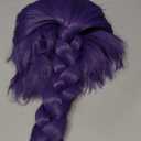 Anime Cosplay Wig Pre-Styled One-Piece Design - Heat Resistant Purple Braided Synthetic Hair with Adjustable Net | Ready to Wear for Halloween, Conventions, Costume Parties