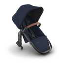 UPPAbaby RumbleSeat V3 Second Lower Seat - Compatible with Vista V2 and Vista V3 - All-Weather Seat + Magnetic Buckle Adapters Included - Noa (Navy/Carbon Frame/Saddle Leather)