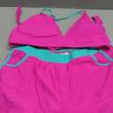 Jolefille High Waitsed Bikini Sets for Women Two Piece Swimsuit Tummy Control Bathing Suit Shorts V Neck Top Lace Up ,XL