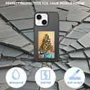 Smart Ink Phone Case,Compatible with iPhone 14 Promax,Custom Image Display AI Cell Phone Case,Electronic Ink Phone Case,Anti-Drop Silicone DIY Phone Case,Gray