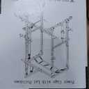 Fitness Reality Power Cage Squat Rack with Optional LAT Pulldown, Cable Crossover, 800 lb Capacity, Multi-Grip Pull-Up Bar, Adjustable Safety Bars, Strength Training for Home Gym