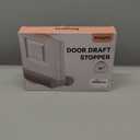 Superior Velvet Under Door Draft Stopper, 30'' to 36'' Adjustable Door Gap Filler, Double-Sided Windproof Seal, Easy-Install, Blocks Noise, Cold, Light, Dust & More (White)