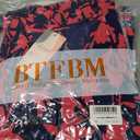 3 x BTFBM Women Summer Dresses Casual Sleeveless Floral Maxi Dresses (Blue, M)