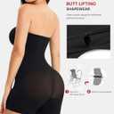 Nebility Strapless Shapewear for Women Tummy Control Shapewear Bodysuits Full Body Shaper with Adjustable Bow & Halter Neck, Large