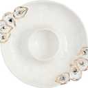 Mud Pie Oyster Chip And Dip Bowl Set; 2" x 10 1/2" dia