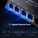 Multi Ports Starlink Gen 3/ Starlink Mini Ethernet Adapter for Wired External Network, 4 Ports Starlink Ethernet Adapter 1 to 4 [4 Devices Networked Simultaneously] - Up to 1 Gbps