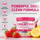 Creatine for Women, 5000mg Complex with Collagen & BCAAs, Vitamin B12, Creatine Monohydrate Gummies for Women, for Lean Muscles, Booty, Focus & Energy, Pre-Workout Chewbles, Sugar-Free, 120 Count, EXP: 03/2028